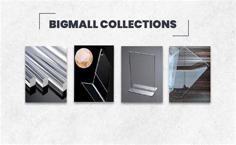 Bigimall Acrylic Sheet Rods Clear Transparent Mm Thickness X