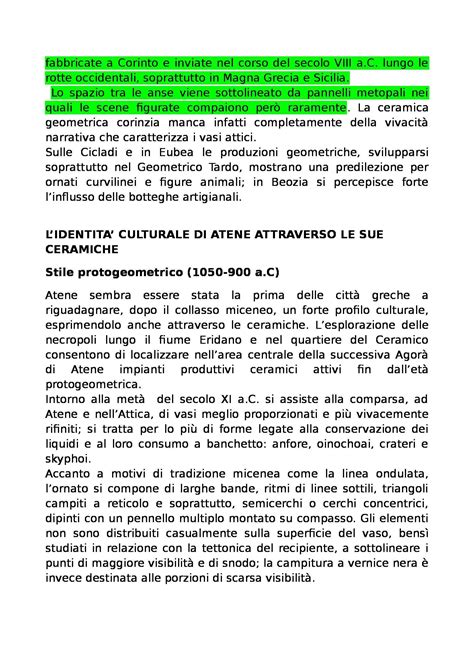 Riassunto Esame Archeologia E Storia Dell Arte Greca E Romana Prof De