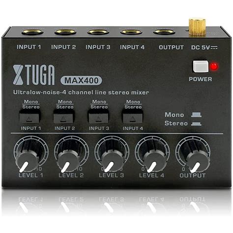 Xtuga Max Ultra Low Noise Channel Line Stereo Mixer Input