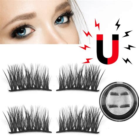 Single Magnet 3D Magnetic Eyelashes Fake Lashes Magnetic False Eyelashes Hand Made Strip Eye ...