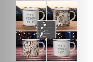 Camping Mug Mockup Psd Enamel Mug Mockup Graphic By Lostdelucky