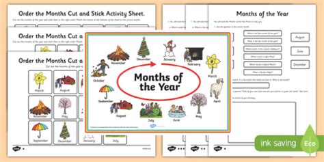 Months Of The Year Activity Pack