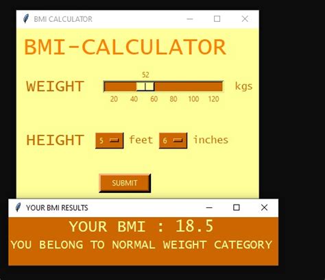 Simple BMI Calculator In Python With Source Code Source Code Projects