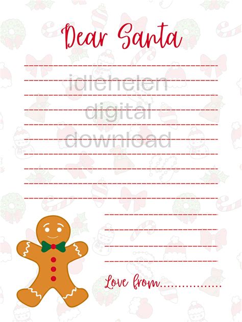 Santa Letter Printable Template Letter to Santa Printable Download ...