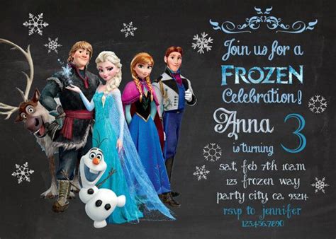 Frozen Birthday Invitation Disneys Frozen Disney Princess