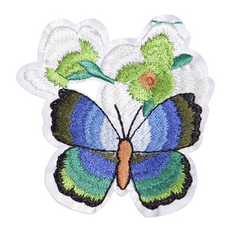 Butterfly In Flowers Customized Embroidery Patch Cstown