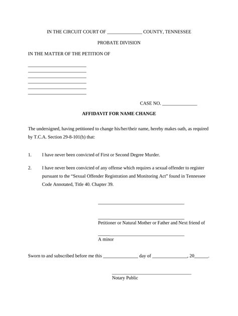 Tn Affidavit Fill Out And Sign Online Dochub