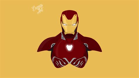 Iron Man Logo Wallpaper 4K