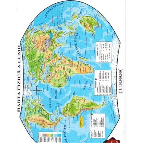 Harta Fizica A Lumii America Africa Asia Australia Europa