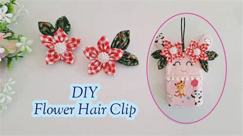 DIY Flower Hair Clip How To Make Hair Clip Beautiful Hair Clip Cute