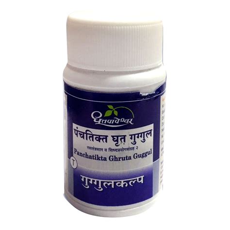 Buy Dhootapapeshwar Panchatikta Ghruta Guggul Tablets Minutes