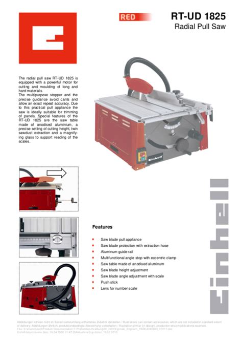 Mode D Emploi Einhell RT UD 1825 2 Des Pages