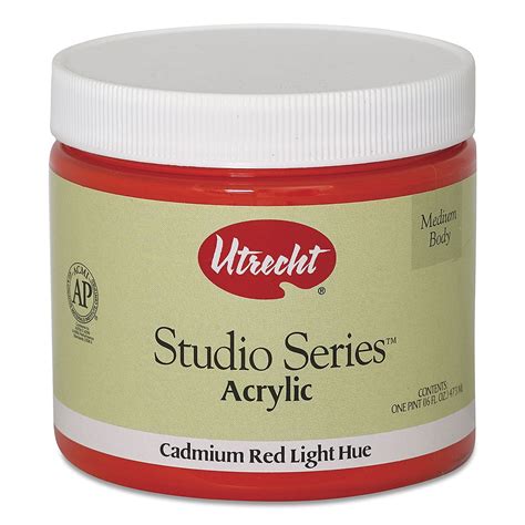 Utrecht Studio Series Acrylic Paint Cadmium Red Light Hue Pint