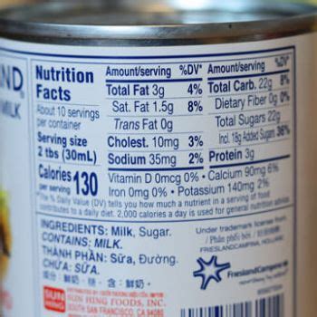 Unsweetened Condensed Milk Nutrition Facts | Besto Blog