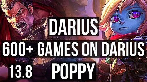 DARIUS Vs POPPY TOP 9 Solo Kills 2 0M Mastery Legendary 600