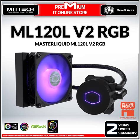 Cooler Master Masterliquid Ml120l V2 Rgb Liquid Cooler New Sickleflow