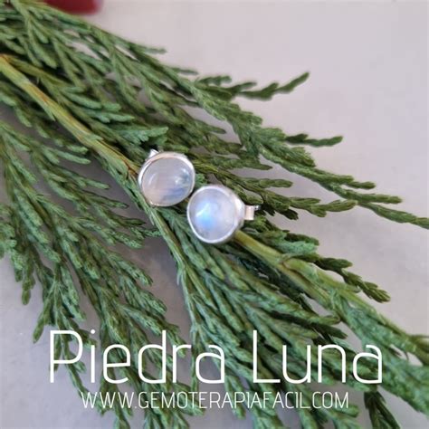 Pendientes PIEDRA LUNA ADULARIA plata de ley Gemoterapia Fácil