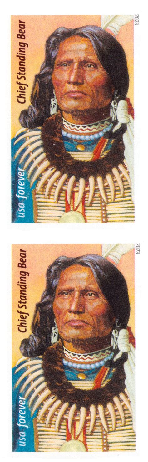 Modern Imperforate U S Stamps Scott 5798a Forever Chief Standing Bear