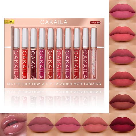 Rossetto Matte 10 PCS Liquido Set Kit Lucidalabbra Opaco Regalo Per