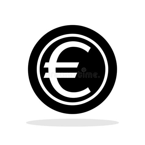 Icono De La Moneda Del Euro S Mbolo De Dinero Negro En Estilo Plano