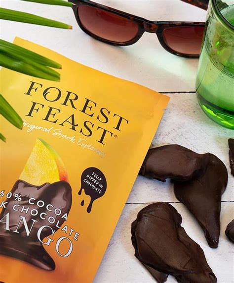 Forest Feast 60 COCOA DARK CHOCOLATE MANGO 100g Gluten Free Vegan