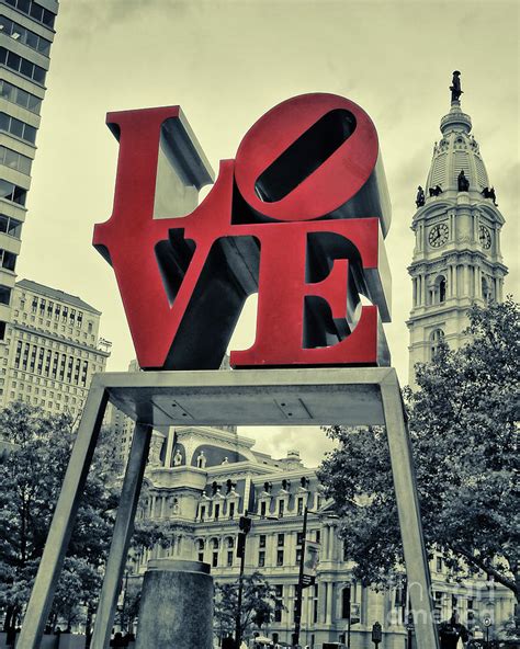 Love Statue Philadelphia Photograph by Jack Paolini - Fine Art America