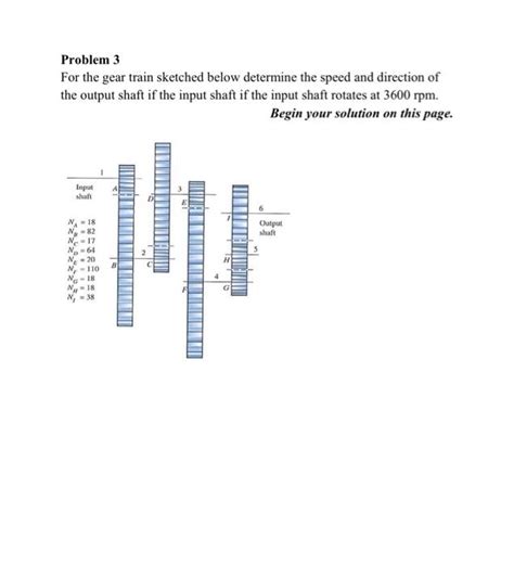 Solved Problem 3 For The Gear Train Sketched Below Determine Chegg