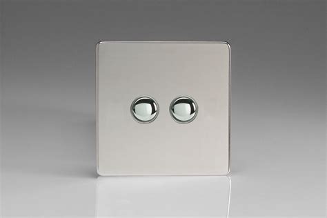 Varilight Flat Plate Screwless Polished Chrome Gang A Or Way