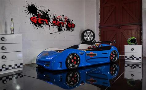 Supercarbeds - Gt999 Blue Race Car Bed - Opening Doors - Buy Inflatable ...