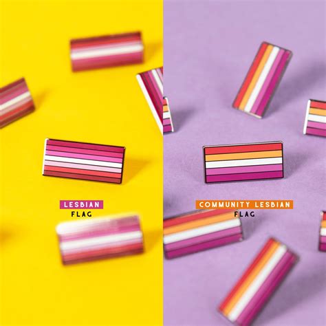 Community Lesbian Flag Pin Subtle Pride Accessory LGBT Etsy