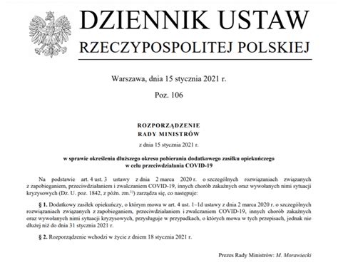 Dodatkowy zasiłek opiekuńczy wydłużony do 31 stycznia 2021 r zus info pl