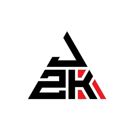JZK triangle letter logo design with triangle shape. JZK triangle logo ...