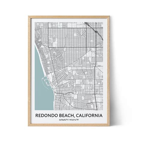 Redondo Beach Map Poster - Your City Map Art - Positive Prints