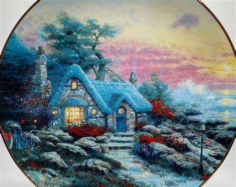 Vintage Knowles Thomas Kinkade 3rd Issue Enchanted Cottages Seaside