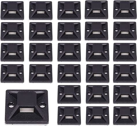 100 Pcs Cable Ties Adhesive Mounts Easy To Remove Cable Tie Mounts Multipurpose Self Adhesive