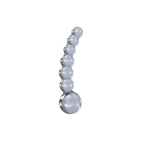 Dildo Aus Glas Icicles No Mit Reizkugeln Transparent