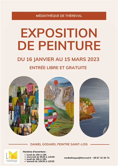 Exposition de peintures à la médiathèque Mairie de Thèreval