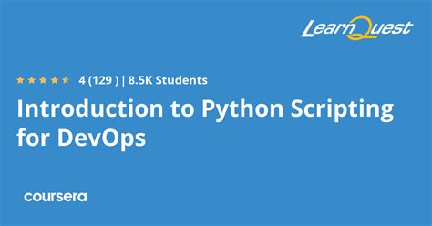 Introduction To Python Scripting For Devops Coursera