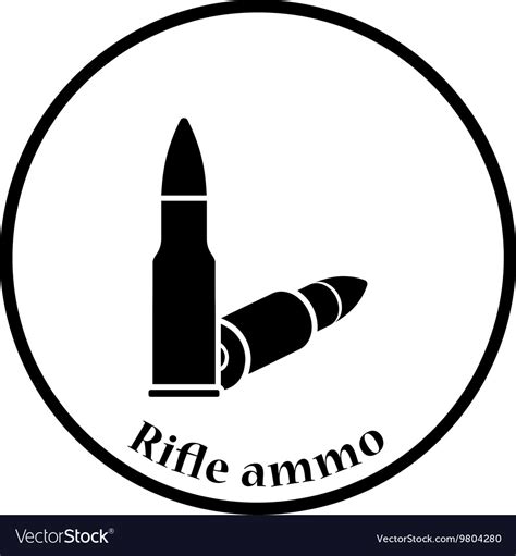 Rifle ammo icon Royalty Free Vector Image - VectorStock