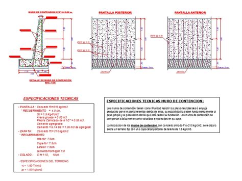 Muro De Contencion En Autocad Descargar Cad Gratis 31298 Kb Bibliocad