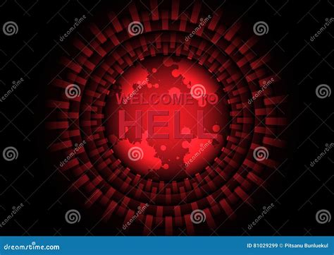 Welcome To Hell Vector Illustration Stock Vector Illustration Of