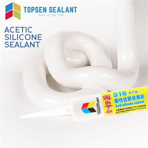 Fast Cure Transparent White Color Acetic Acid Silicone Sealant China