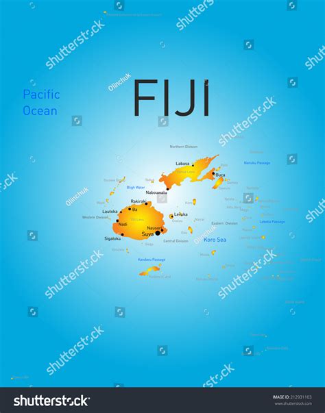 Vector Color Map Fiji Stock Vector (Royalty Free) 212931103 | Shutterstock