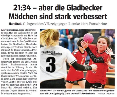 WAZ Gladbeck VfL Gladbeck Jugendhandball