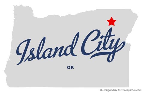 Map of Island City, OR, Oregon