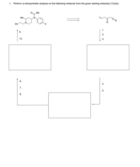 Solved 1 Perform A Retrosynthetic Analysis On The Following Chegg