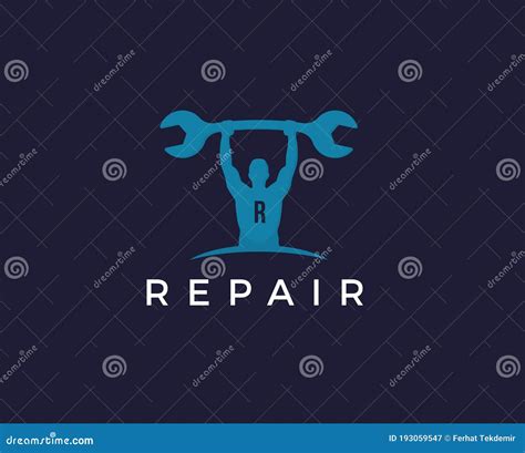 Ilustración Vectorial De La Plantilla De Logotipo De Reparador Mínimo