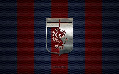 Download wallpapers Genoa CFC logo, Italian football club, metal emblem ...