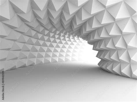 Abstract Architecture Tunnel With Light Background Stock Illustration | Adobe Stock