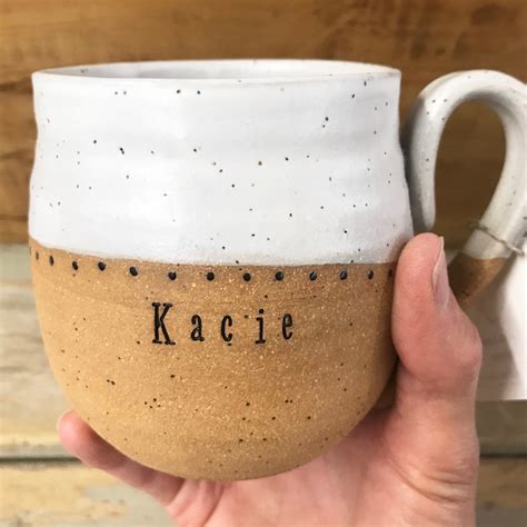 Handmade Mug With Name Personalized Pottery Custom Mug Etsy